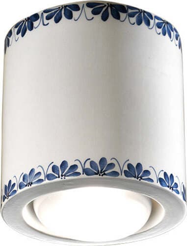 Plafoniera-Classica-Trieste-Bianco-Decorato-Filo-Marrone-1-Luce-E27