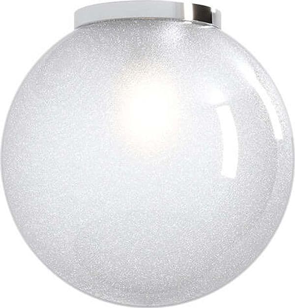 Plafoniera-Contemp-Glitter-Metallo-Cromo-Vetro-Soffiato-Trasp-1-Luce-E27-30Cm