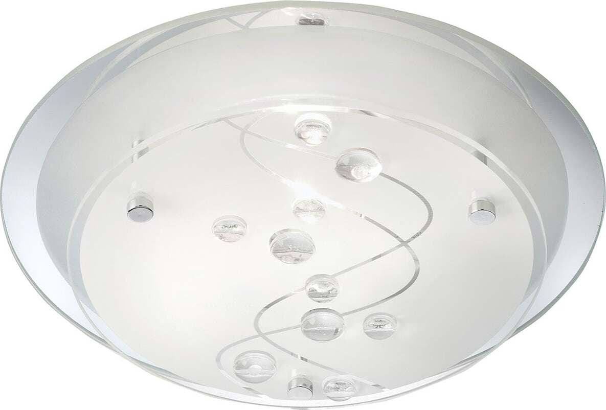 Plafoniera-Contemporanea-Baia-Acciaio-Bianco-Vetro-1-Luce-E27