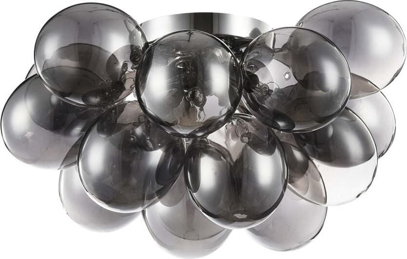 Plafoniera-Contemporanea-Baldo-Metallo-Nichel-4-Luci-Diffusori-Fumè