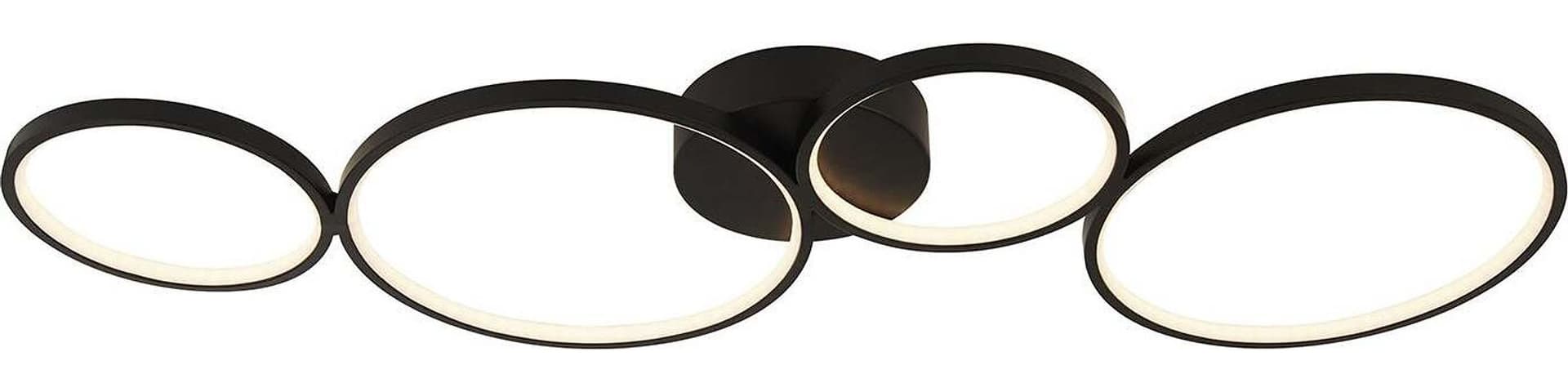 Plafoniera-Contemporanea-Circo-Acciaio-Bianco-Policarbonato-Nero-Led-37,3W-3000K