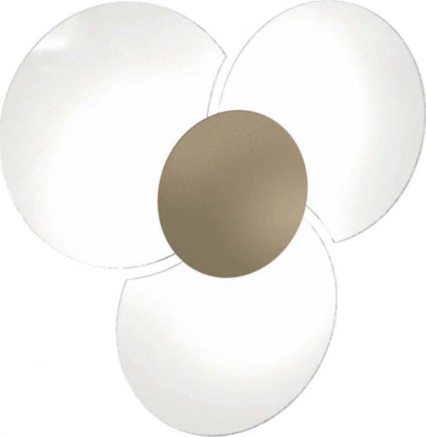 Plafoniera-Contemporanea-Clover-Metallo-Sabbia-Vetro-Bianco-6-Luci-E27