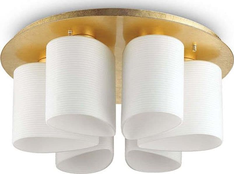 Plafoniera-Contemporanea-Daisy-Metallo-Oro-6-Luci-E27
