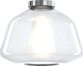 Plafoniera-Contemporanea-Double-Skin-Alpha-Metallo-Cromo-Vetro-Trasp.-1-Luce-E27