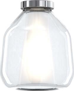 Plafoniera-Contemporanea-Double-Skin-Beta-Metallo-Cromo-Vetro-Trasp.-1-Luce-E27