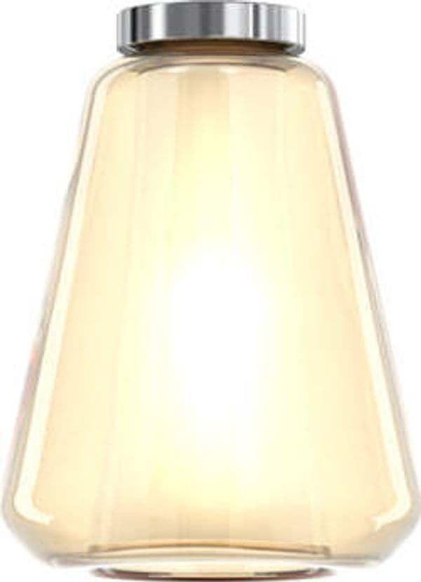 Plafoniera-Contemporanea-Double-Skin-Gamma-Metallo-Cromo-Vetro-Ambra-1-Luce-E27