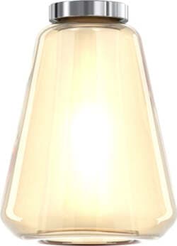 Plafoniera-Contemporanea-Double-Skin-Gamma-Metallo-Cromo-Vetro-Ambra-1-Luce-E27