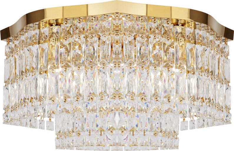Plafoniera-Contemporanea-Dune-Metallo-Oro-6-Luci