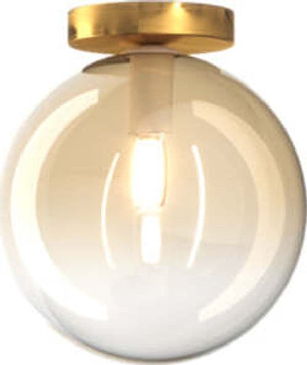 Plafoniera-Contemporanea-Eclipse-Metallo-Ottone-Satinato-Vetro-Ambra-1-Luce-G9