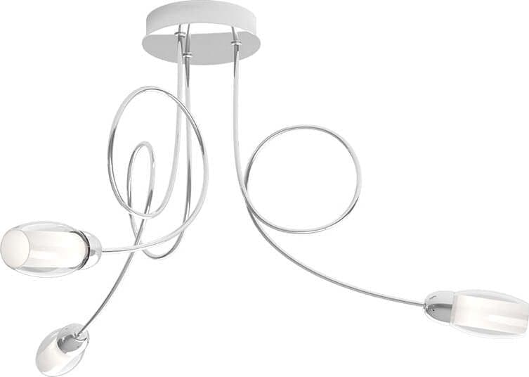 Plafoniera-Contemporanea-Feeling-Net-Metallo-Cromo-Vetro-Trasparente-3-Luci-G9