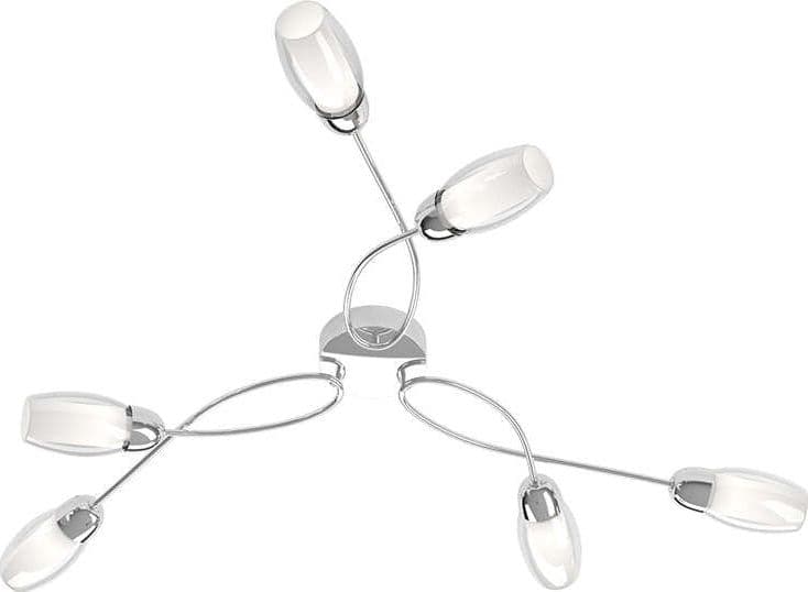 Plafoniera-Contemporanea-Feeling-Net-Metallo-Cromo-Vetro-Trasparente-6-Luci-G9