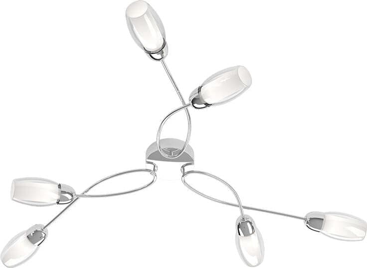 Plafoniera-Contemporanea-Feeling-Net-Metallo-Cromo-Vetro-Trasparente-6-Luci-G9