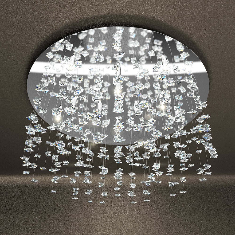 Plafoniera-Contemporanea-Flare-Metallo-Cromo-Cristallo-12-Luci-G9