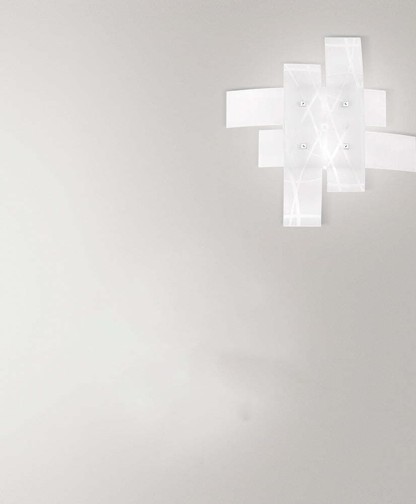 Plafoniera-Contemporanea-Frida-Metallo-Cromo-Vetro-Bianco-Satinato-2-Luci-50Cm