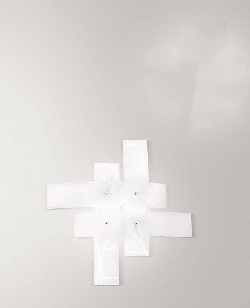 Plafoniera-Contemporanea-Frida-Metallo-Cromo-Vetro-Bianco-Satinato-2-Luci-70Cm