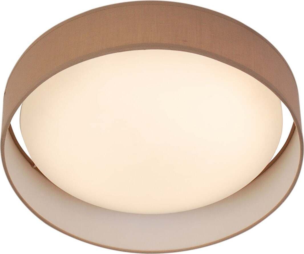 Plafoniera-Contemporanea-Gianna-Acciaio-Bianco-Tessuto-Marrone-Led-25W-3000K