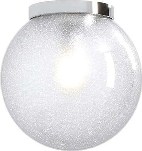 Plafoniera-Contemporanea-Glitter-Metallo-Cromo-Vetro-Soffiato-Trasp-1-Luce-E14
