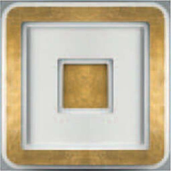 Plafoniera-Contemporanea-Halò-Metallo-Foglia-Oro-Led-46W