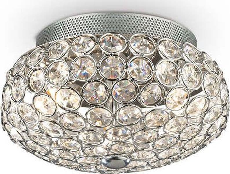 Plafoniera-Contemporanea-King-Metallo-Cristallo-Cromo-3-Luci-G9-3W-3000K