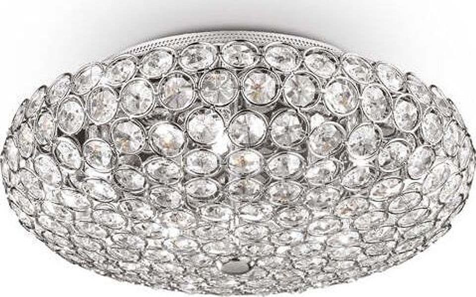 Plafoniera-Contemporanea-King-Metallo-Cristallo-Cromo-5-Luci-G9-3W-3000K