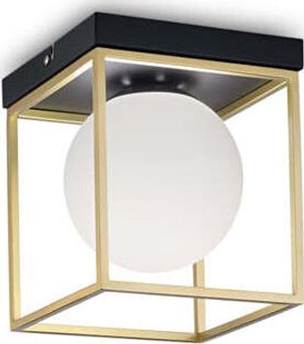 Plafoniera-Contemporanea-Lingotto-Metallo-Ottone-1-Luce-E14