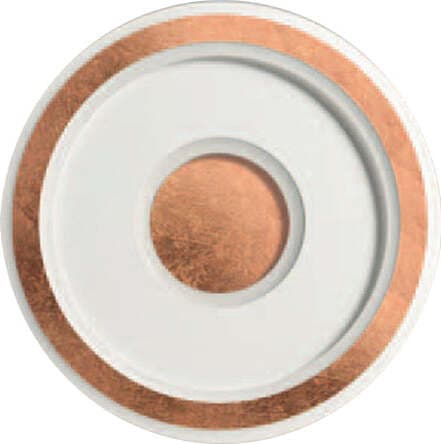 Plafoniera-Contemporanea-Loop-Metallo-Foglia-Rame-Led-30W
