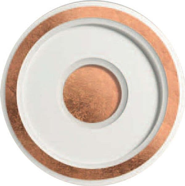 Plafoniera-Contemporanea-Loop-Metallo-Foglia-Rame-Led-60W