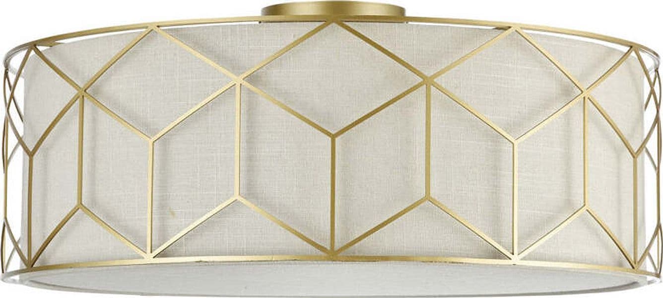 Plafoniera-Contemporanea-Messina-Metallo-Oro-5-Luci-Diffusore-Lino-Su-Pvc