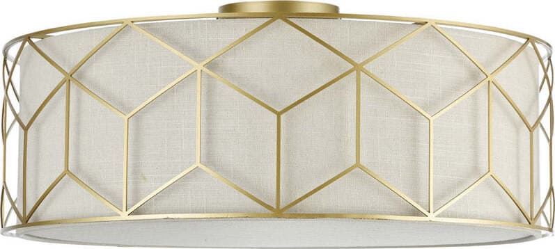 Plafoniera-Contemporanea-Messina-Metallo-Oro-5-Luci-Diffusore-Lino-Su-Pvc