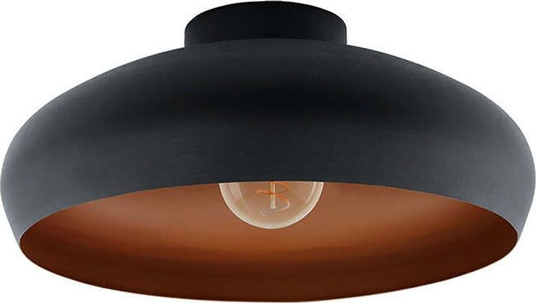 Plafoniera-Contemporanea-Mogano-1-Luce-Acciaio-Nero-E-Rame