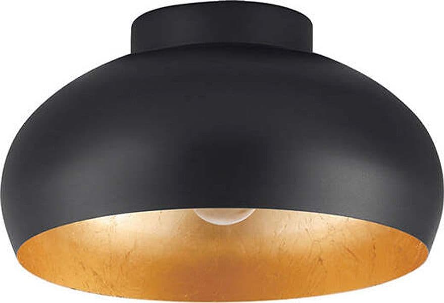 Plafoniera-Contemporanea-Mogano-2-1-Luce-Acciaio-Nero-E-Oro