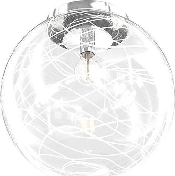 Plafoniera-Contemporanea-Moon-Metallo-Cromo-Vetro-Bianco-1-Luce-E27-D.30Cm