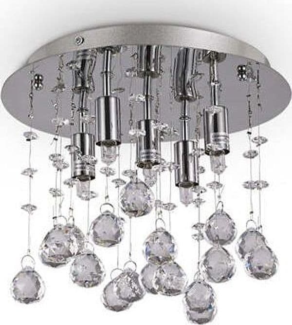 Plafoniera-Contemporanea-Moonlight-Metallo-Cristallo-Cromo-5-Luci-G9-3W-3000K