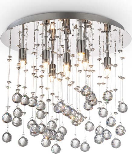 Plafoniera-Contemporanea-Moonlight-Metallo-Cristallo-Cromo-8-Luci-G9-3W-3000K