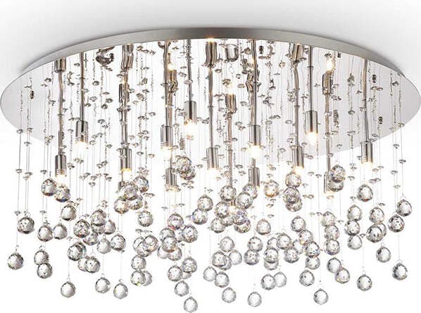 Plafoniera-Contemporanea-Moonlight-Metallo-Cristallo-Oro-15-Luci-G9-3W-3000K