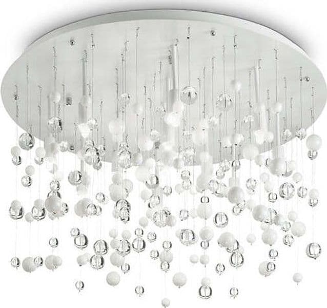 Plafoniera-Contemporanea-Neve-Metallo-Bianco-12-Luci-G9-3W-3000K-Luce-Calda