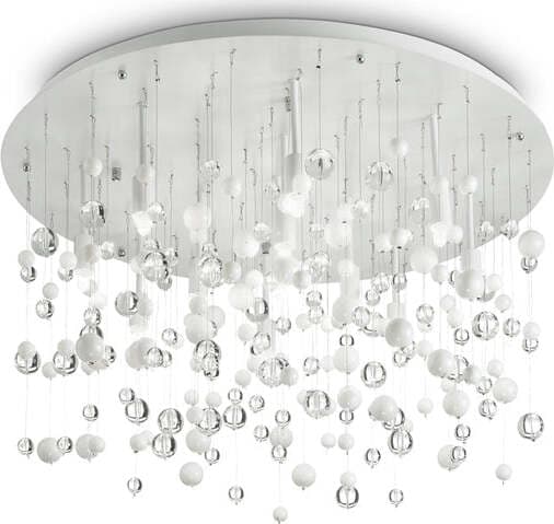 Plafoniera-Contemporanea-Neve-Metallo-Bianco-12-Luci-G9-3W-3000K-Luce-Calda