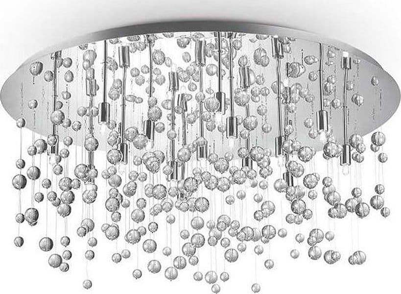 Plafoniera-Contemporanea-Neve-Metallo-Bianco-15-Luci-G9-3W-3000K-Luce-Calda
