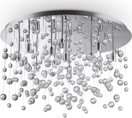 Plafoniera-Contemporanea-Neve-Metallo-Cromo-12-Luci-G9-3W-3000K-Luce-Calda