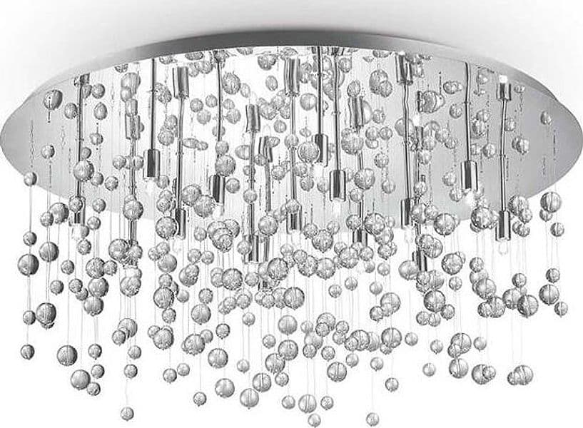 Plafoniera-Contemporanea-Neve-Metallo-Cromo-15-Luci-G9-3W-3000K-Luce-Calda