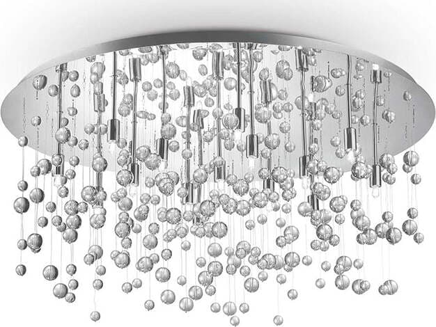Plafoniera-Contemporanea-Neve-Metallo-Cromo-15-Luci-G9-3W-3000K-Luce-Calda