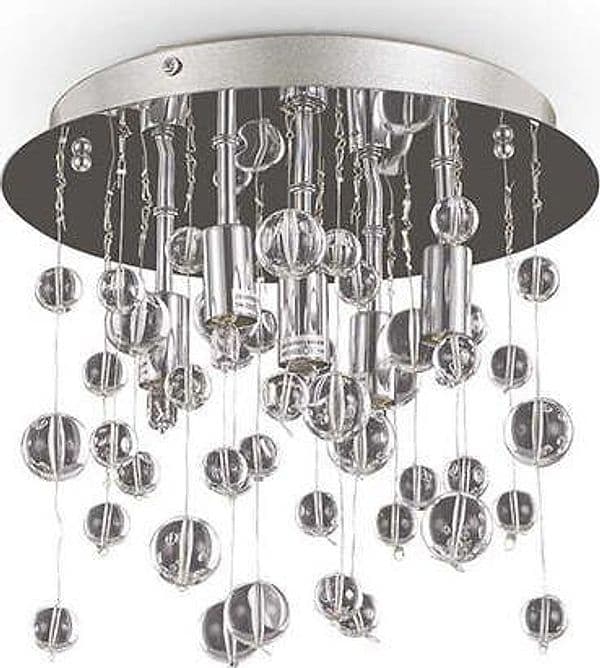 Plafoniera-Contemporanea-Neve-Metallo-Cromo-5-Luci-G9-3W-3000K-Luce-Calda