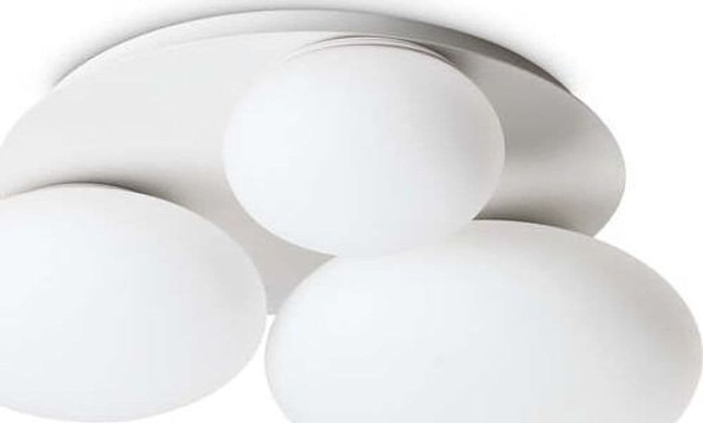 Plafoniera-Contemporanea-Ninfea-Metallo-Bianco-3-Luci-Gx53-9W-3000K-Luce-Calda