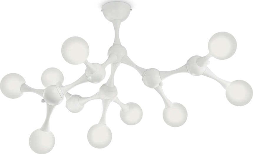 Plafoniera-Contemporanea-Nodino-Metallo-Bianco-9-Luci-G9-3W-3000K-Luce-Calda