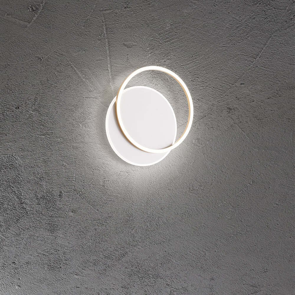 Plafoniera-Contemporanea-Orbit-Alluminio-Bianco-Oro-Led-Integrato-43W