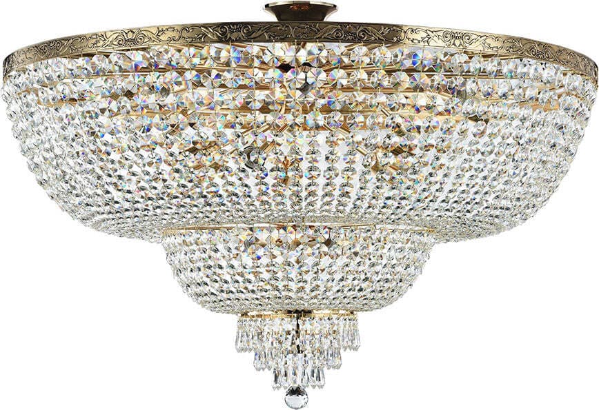 Plafoniera-Contemporanea-Palace-Metallo-Oro-18-Luci