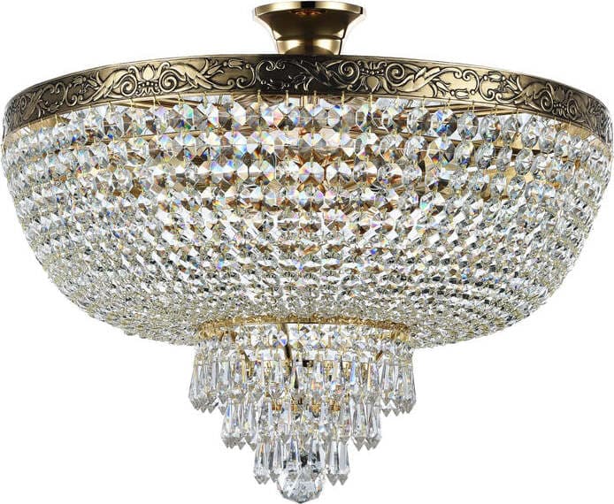 Plafoniera-Contemporanea-Palace-Metallo-Oro-Antico-6-Luci