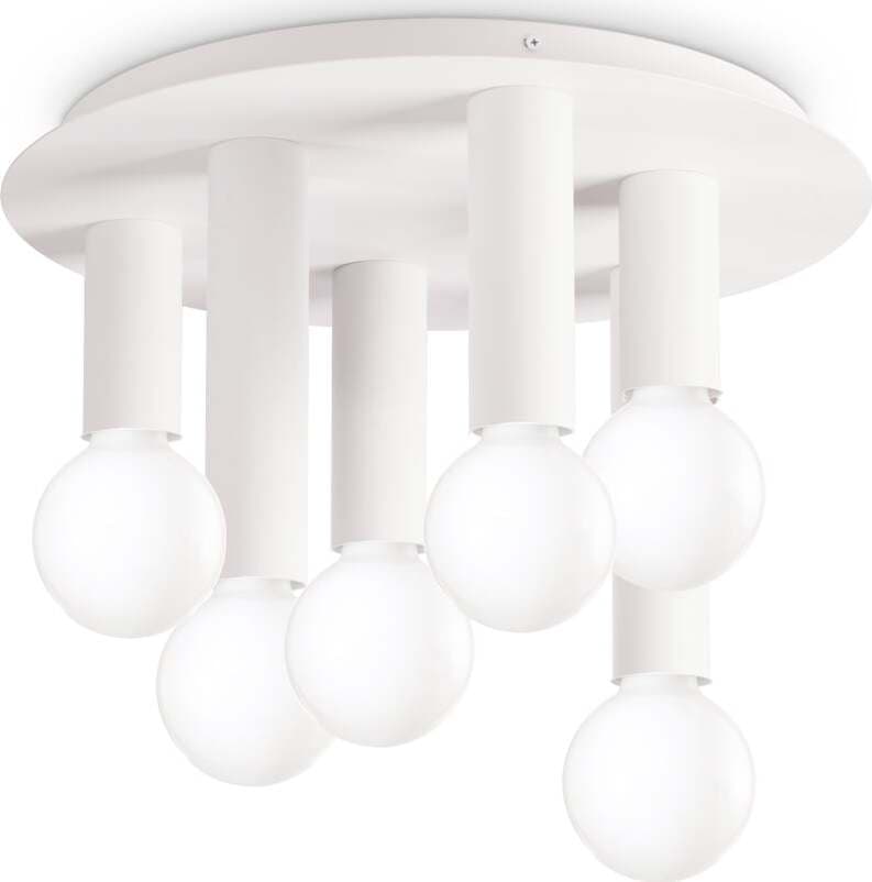 Plafoniera-Contemporanea-Petit-Metallo-Bianco-6-Luci-E27-42W-Ip20