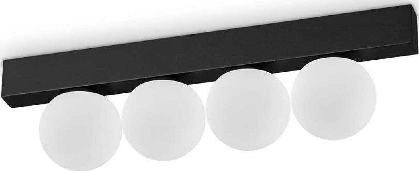 Plafoniera-Contemporanea-Ping-Pong-Metallo-Nero-Led-Integrato-12W-3000K-Ip20