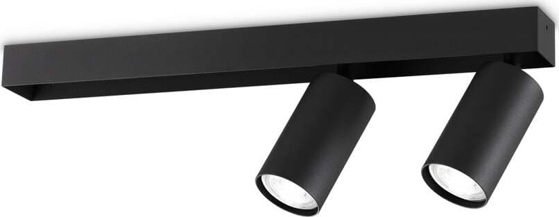 Plafoniera-Contemporanea-Profilo-Metallo-Nero-2-Luci-Gu10-28W-3000K-Ip20